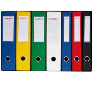 REGISTRATORE "ENERGY" BLU F.TO PROTOCOLLO DORSO 8cm Foto prodotto